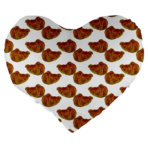 Biscuits Photo Motif Pattern Large 19  Premium Heart Shape Cushions from ArtsNow.com Back