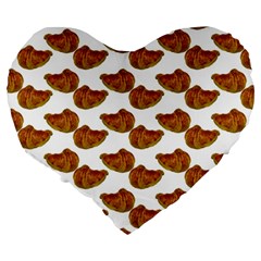 Biscuits Photo Motif Pattern Large 19  Premium Heart Shape Cushions from ArtsNow.com Back