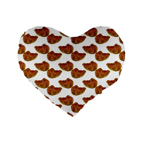 Biscuits Photo Motif Pattern Standard 16  Premium Flano Heart Shape Cushions from ArtsNow.com Front