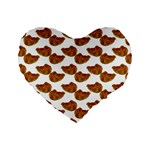 Biscuits Photo Motif Pattern Standard 16  Premium Flano Heart Shape Cushions