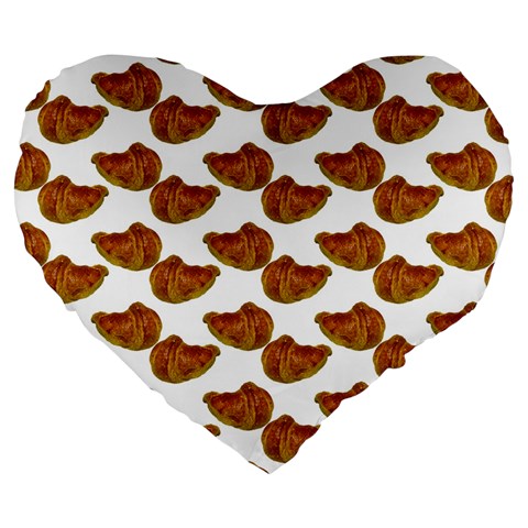 Biscuits Photo Motif Pattern Large 19  Premium Flano Heart Shape Cushions from ArtsNow.com Front