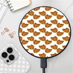 Biscuits Photo Motif Pattern Wireless Fast Charger(Black)