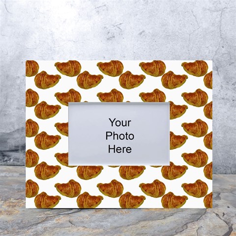 Biscuits Photo Motif Pattern White Tabletop Photo Frame 4 x6  from ArtsNow.com Front