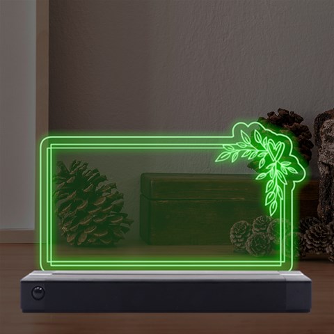 Personalized Text Flower Frame LED Acrylic Message Display from ArtsNow.com Front