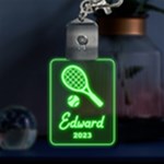 Personalized Sport Ball Name LED Key Chain