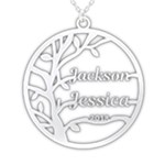 Personalized Name Couple 925 Sterling Silver Pendant Necklace