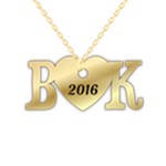 Personalized Name Two Big Letter 925 Sterling Silver Pendant Necklace