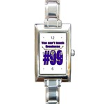 You Can t Teach Greatness Rectangular Italian Charm Watch