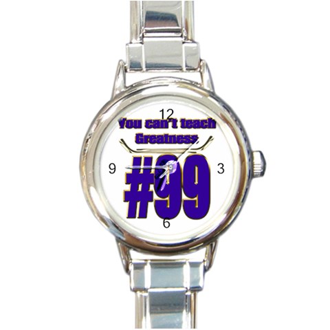 You Can t Teach Greatness Round Italian Charm Watch from ArtsNow.com Front