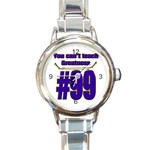 You Can t Teach Greatness Round Italian Charm Watch