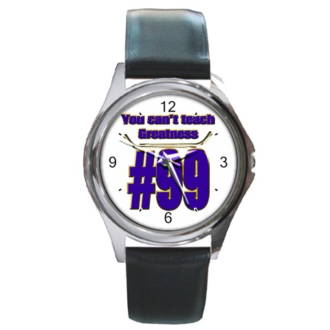 You Can t Teach Greatness Round Metal Watch from ArtsNow.com Front