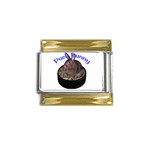 Puck Bunny 1 Gold Trim Italian Charm (9mm)