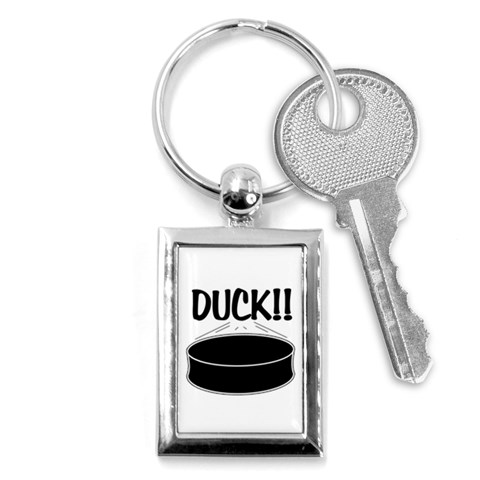 DUCK!! Key Chain (Rectangle) from ArtsNow.com Front