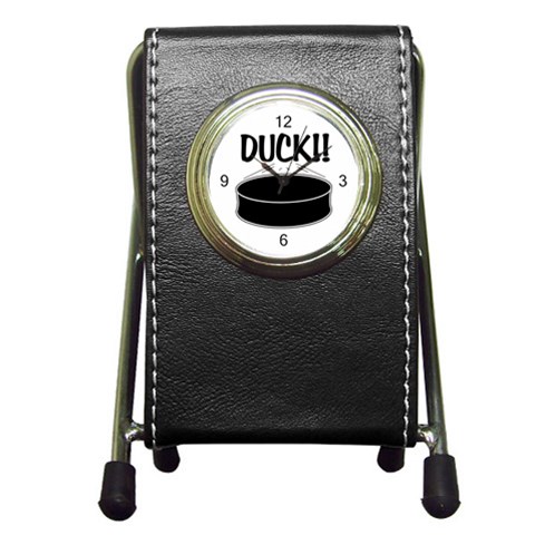 DUCK!! Pen Holder Desk Clock from ArtsNow.com Front