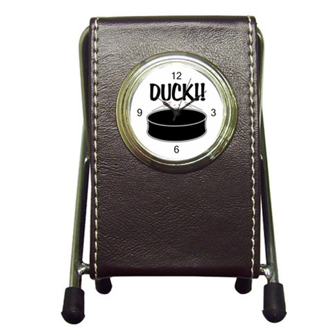 DUCK!! Pen Holder Desk Clock from ArtsNow.com Front