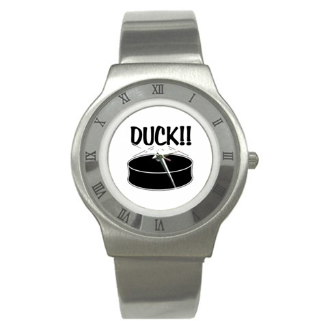 DUCK!! Stainless Steel Watch from ArtsNow.com Front