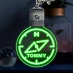Personalized Name Circle Compass Multicolor LED Acrylic Ornament