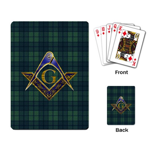 SC_BlueGold12 Playing Cards Single Design from ArtsNow.com Back