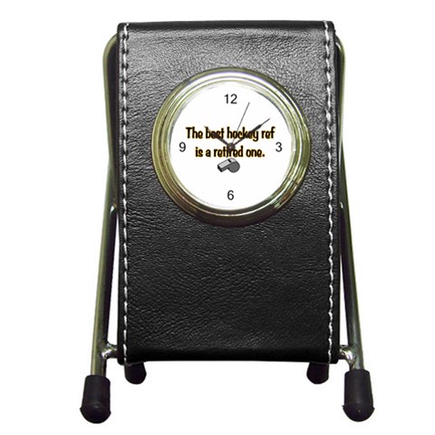 Retired Ref Pen Holder Desk Clock from ArtsNow.com Front