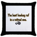 Retired Ref Throw Pillow Case (Black)