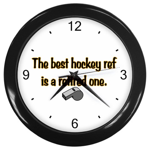 Retired Ref Wall Clock (Black) from ArtsNow.com Front