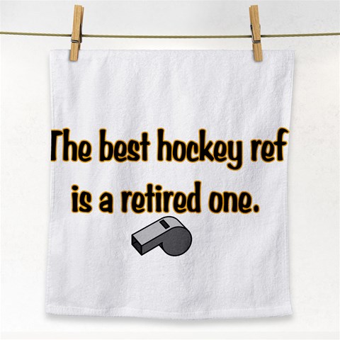 Retired Ref Face Towel from ArtsNow.com Front