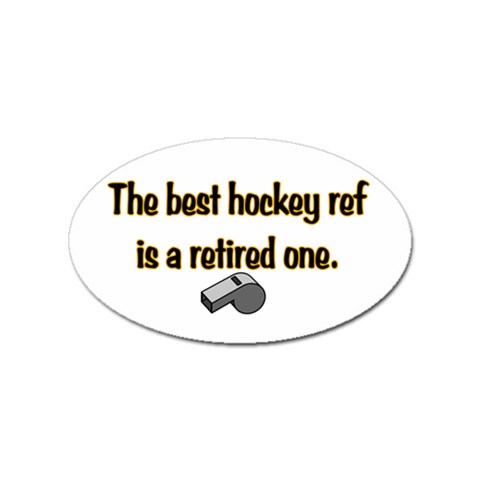 Retired Ref Sticker Oval (100 pack) from ArtsNow.com Front