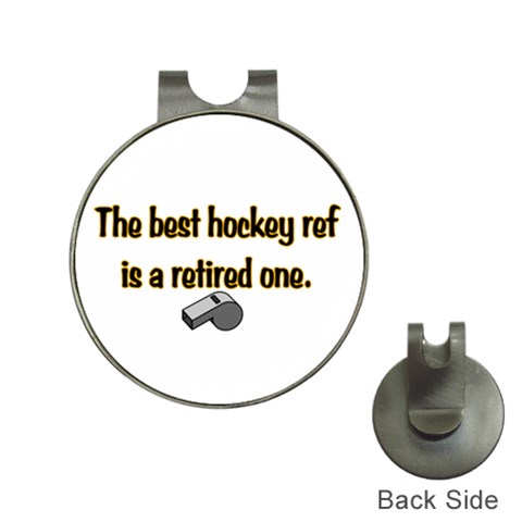 Retired Ref Golf Ball Marker Hat Clip from ArtsNow.com Front