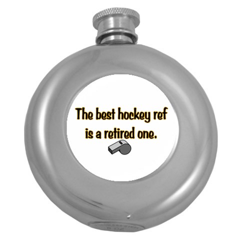 Retired Ref Hip Flask (5 oz) from ArtsNow.com Front