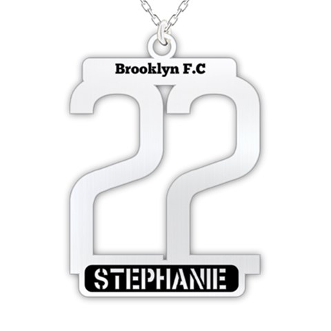 Personalized Name and Number 925 Sterling Silver Pendant Necklace from ArtsNow.com Front
