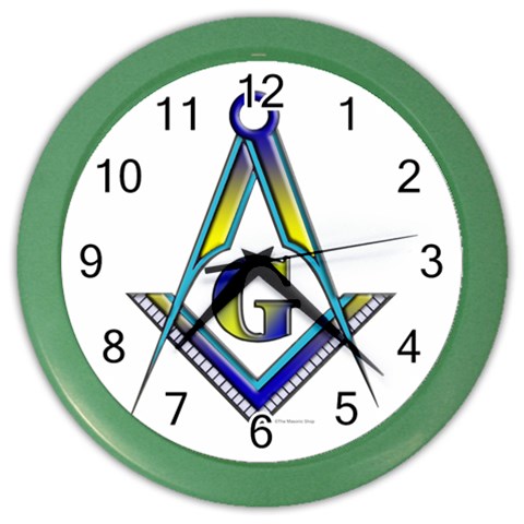 The Maonic Shop IV Color Wall Clock from ArtsNow.com Front