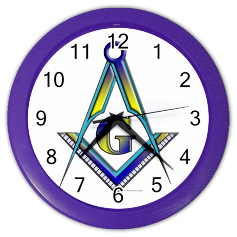 The Maonic Shop IV Color Wall Clock from ArtsNow.com Front