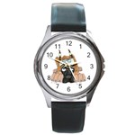 CF Pup space for rent Round Metal Watch