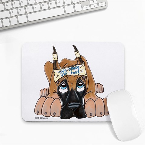 CF Pup space for rent Small Mousepad from ArtsNow.com Front
