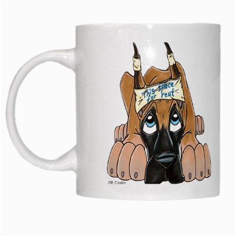 CF Pup space for rent White Mug from ArtsNow.com Left