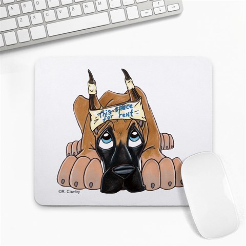 CF Pup space for rent Large Mousepad from ArtsNow.com Front