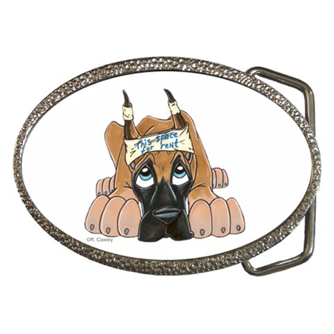 CF Pup space for rent Belt Buckle from ArtsNow.com Front
