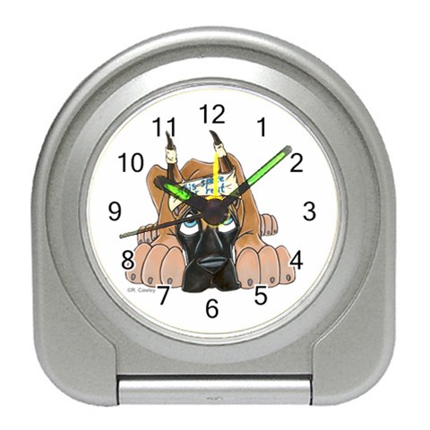 CF Pup space for rent Travel Alarm Clock from ArtsNow.com Front