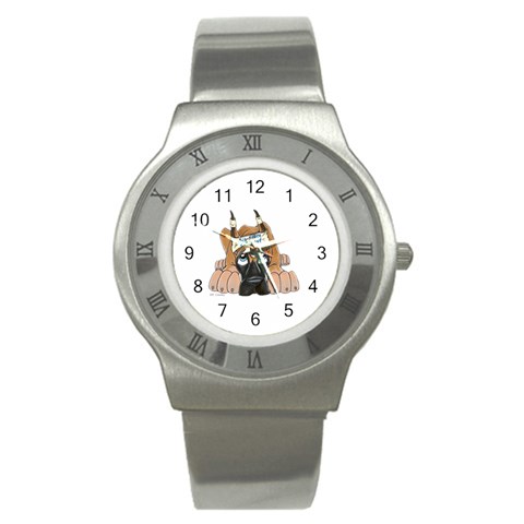 CF Pup space for rent Stainless Steel Watch from ArtsNow.com Front