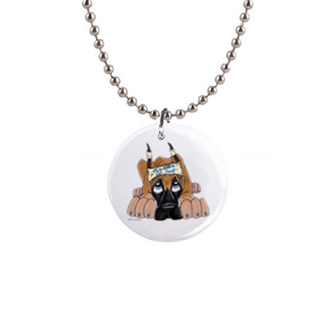 CF Pup space for rent 1  Button Necklace from ArtsNow.com Front