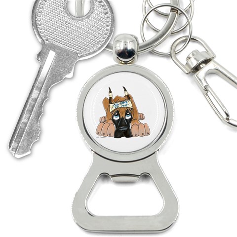 CF Pup space for rent Bottle Opener Key Chain from ArtsNow.com Front