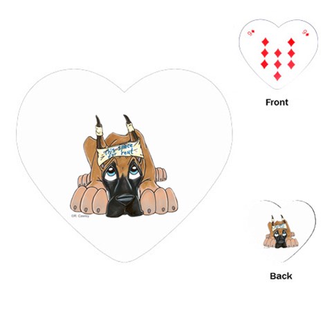 CF Pup space for rent Playing Cards (Heart) from ArtsNow.com Front