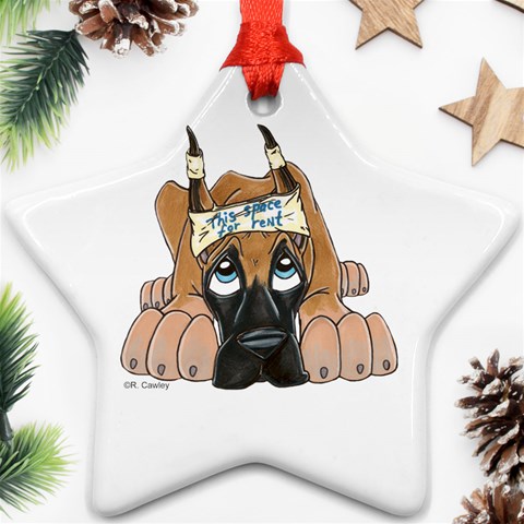 CF Pup space for rent Star Ornament (Two Sides) from ArtsNow.com Front