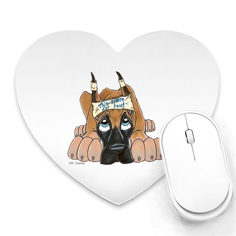 CF Pup space for rent Mousepad (Heart) from ArtsNow.com Front