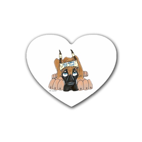 CF Pup space for rent Heart Coaster (4 pack) from ArtsNow.com Front