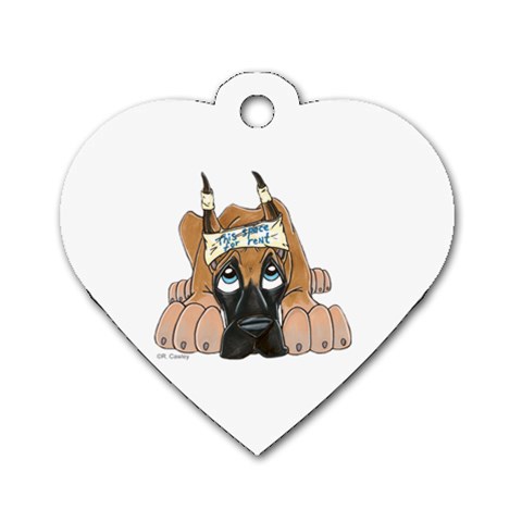 CF Pup space for rent Dog Tag Heart (One Side) from ArtsNow.com Front