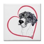 NMtlMrl Dots Heartline Tile Coaster