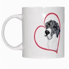 NMtlMrl Dots Heartline White Mug from ArtsNow.com Left