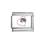 NMtlMrl Dots Heartline Italian Charm (9mm)