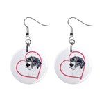 NMtlMrl Dots Heartline 1  Button Earrings